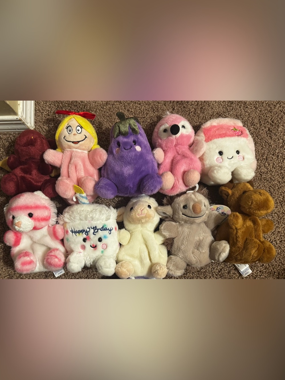 Palm pals Plush Rainbow & Animal Assorted Kids Toy Set - Multicolor